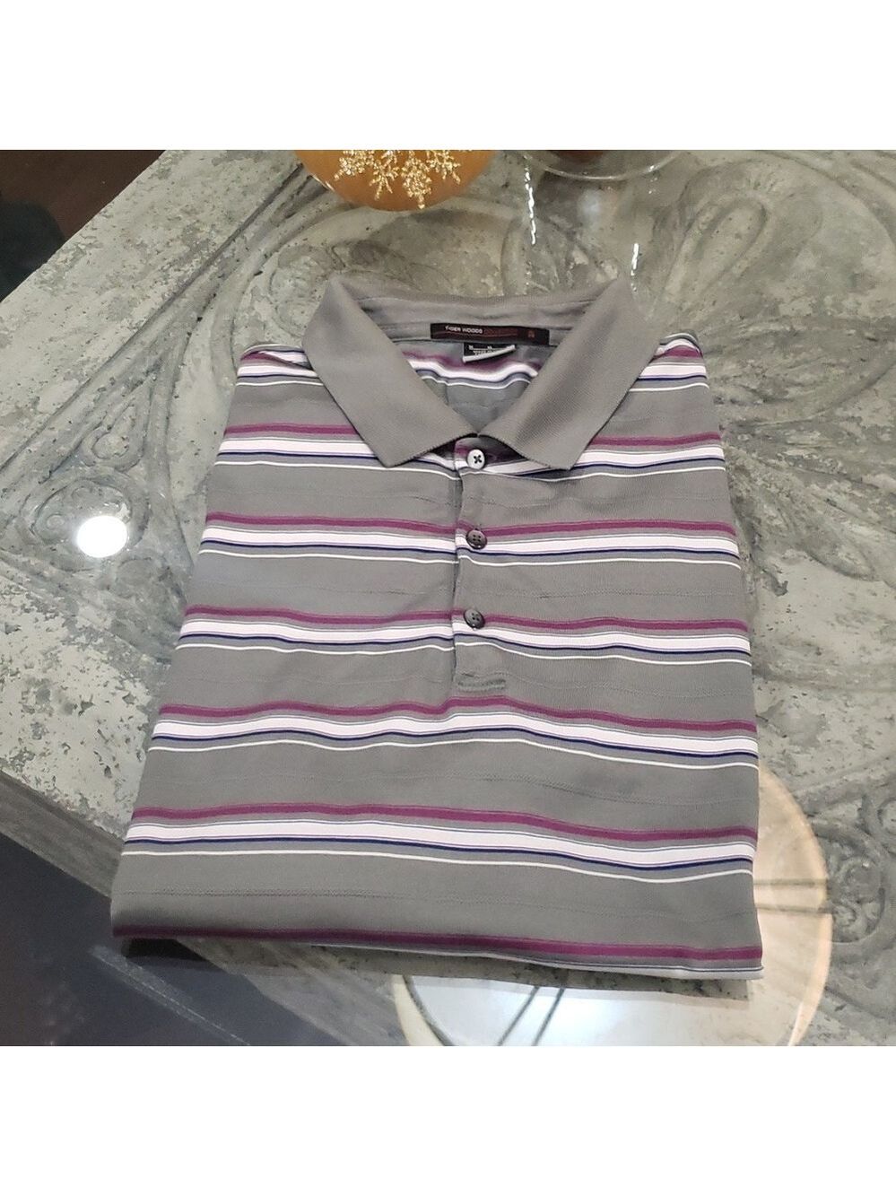 NIKE GOLF DRI-Fit TIGER WOODS POLO SHIRT MEDIUM LIKE NEW